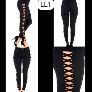 SEXY SUPER SIDE CUTOUTS SKINNY PANTS